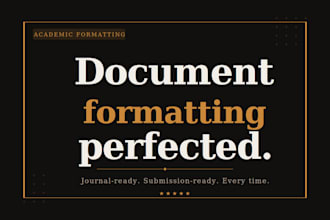 edit and format your academic paper, manuscript, or research paper