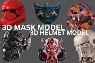 sculpt 3d mask model 3d helmet model custom cosplay model stl file 3d printing