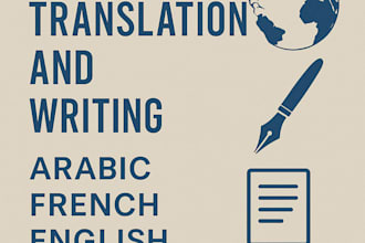 professionally translate and write content in arabic, english, and french
