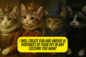 create fun ai portraits of your pet in any costume