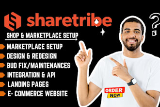 set up sharetribe marketplace, mvp sharetribe developer landing page website