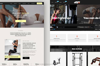 design fitness website spa gym workout website shopify website redesign shopify