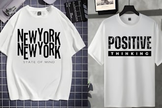 create very quick and fantastic typography tshirts in 1 day