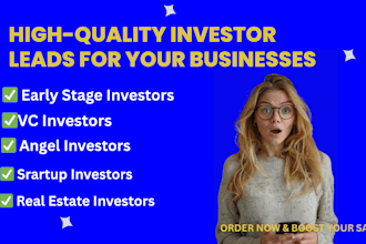 provide early stage investors, vc, investors leads, angel investor, lead list