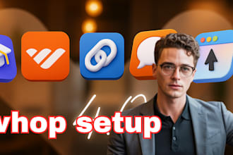 professionally setup new whop account and edit existing whop
