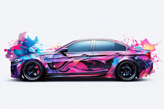 make a car wrap design and vehicle wrap design
