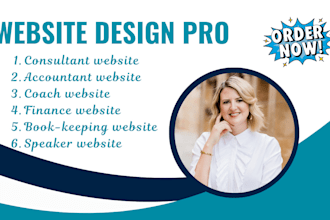 design a professional website for consultants, accountants, and coaches