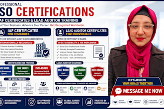 do iso 9001, 45001, 14001 qms lead auditor or iaf certificates and documentation