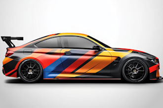do  car wrap design, racing car wrap, car wrap car wrap