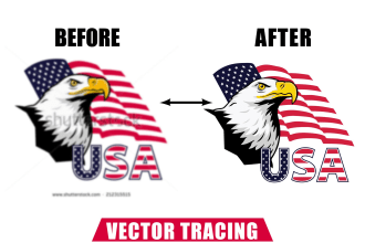 redraw or vector trace your logo or graphics to vector