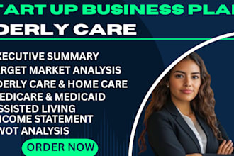 business plan with marketing and financial model,ederly care,home n health care