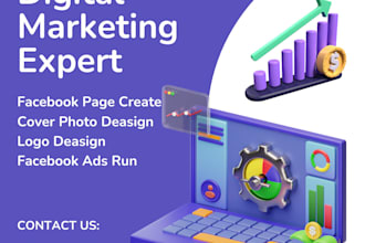 do facebook page create and setup logo and cover photo design