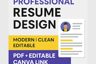 design a professional and modern resume using canva