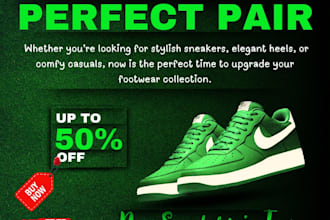 do eye catching shoes poster design to boost your sales