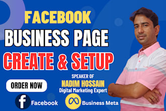 create and professional fb business page and full setup