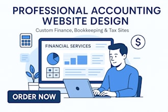 design a professional accounting, finance, bookkeeping, and tax website