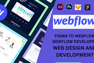 build webflow landing page development website figma to xd to webflow farmer 3d