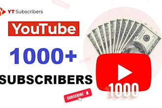 grow up 1000 youtube followers high quality guarantee