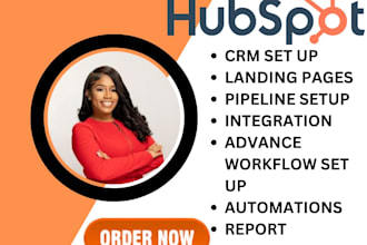 setup hubspot zoho crm data collection lading page wordpress web integration
