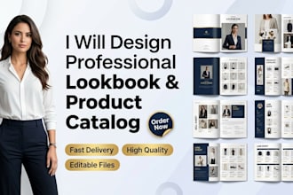 design digital professional lookbook, product catalog, sell sheet and line sheet