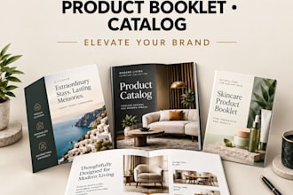 design a brochure, product booklet, or catalog to elevate your brand