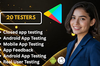 provide 12 or 20 testers for your google play console closed testing