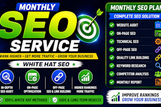 do monthly on page and off page SEO for your website