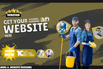 create cleaning service website, house office cleaning website booking