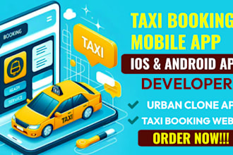 develop taxi booking app, uber clone taxi app, taxi booking website