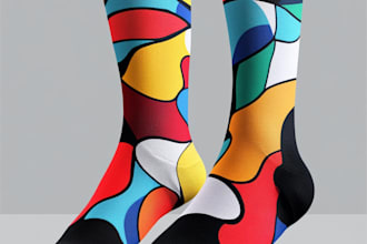 create sublimation all type of unique socks design patterns