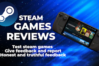 playtest and review your steam game with detailed feedback