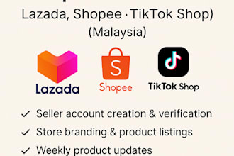 develop and manage sales driven stores on lazada shopee and tiktok shop