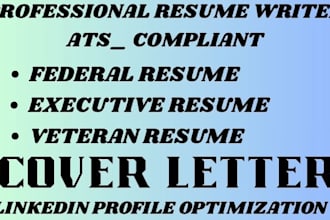 write an expert federal resume, executive resume, usajobs resume resume writing