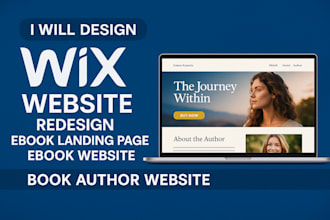 design wix website redesign ebook landing page ebook website book author website
