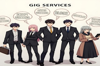 write engaging anime and niche content for blogs or scripts