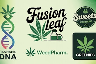 design modern cannabis, hemp, cbd oil, and medical logo