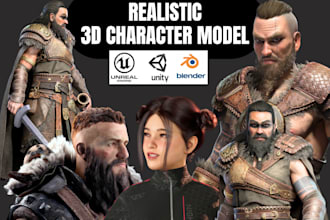 realistic 3d character model 3d game character 3d model 3d rigging unreal engine