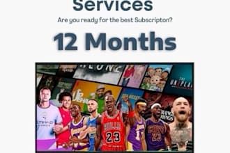 provide 1 year subscription for any of your iptv apps