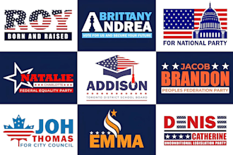 make unique political campaign logo or any graphics design