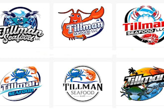 design fast food restaurant seafood chef, bakery, catering, kitchen logo