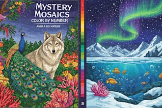unique create mystery mosaics color by number coloring book for adults