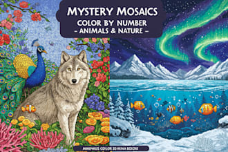 create mystery mosaics color by number for adults , adult activity book