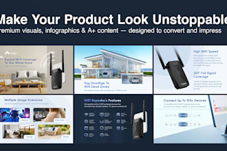 design premium amazon, etsy, ebay listing images and a plus content