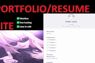 build you a clean resume website and show you how to host it for free