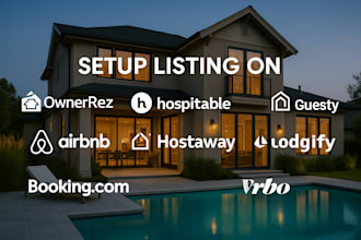 setup listing on ownerrez hospitable aribnb guesty hostaway lodgify vrbo website