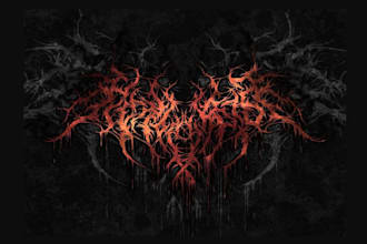 design black, slamming, brutal, death metal logo