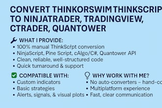 convert thinkorswim thinkscript to ninjatrader, tradingview, ctrader, quantower