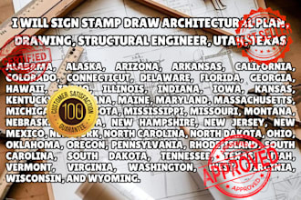 sign stamp draw architectural plan, drawing, structural engineer, utah, texas
