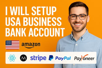 setup usa business bank account mercury stripe paypal payoneer for you