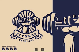 design 2 killer gym, fitness, health and sports logo